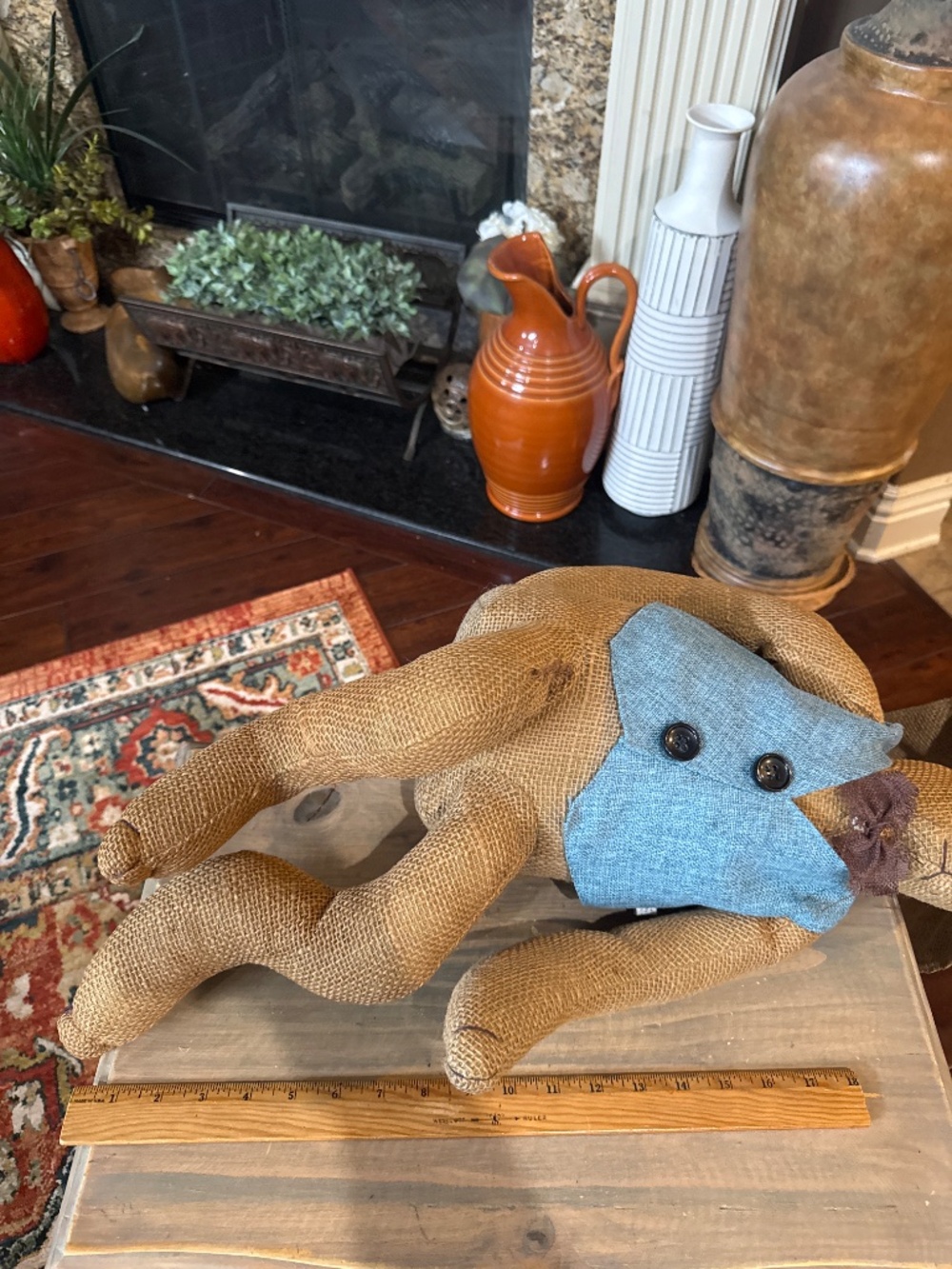 2 feet tall 70’s burlap bunny. - Picture 9 of 13